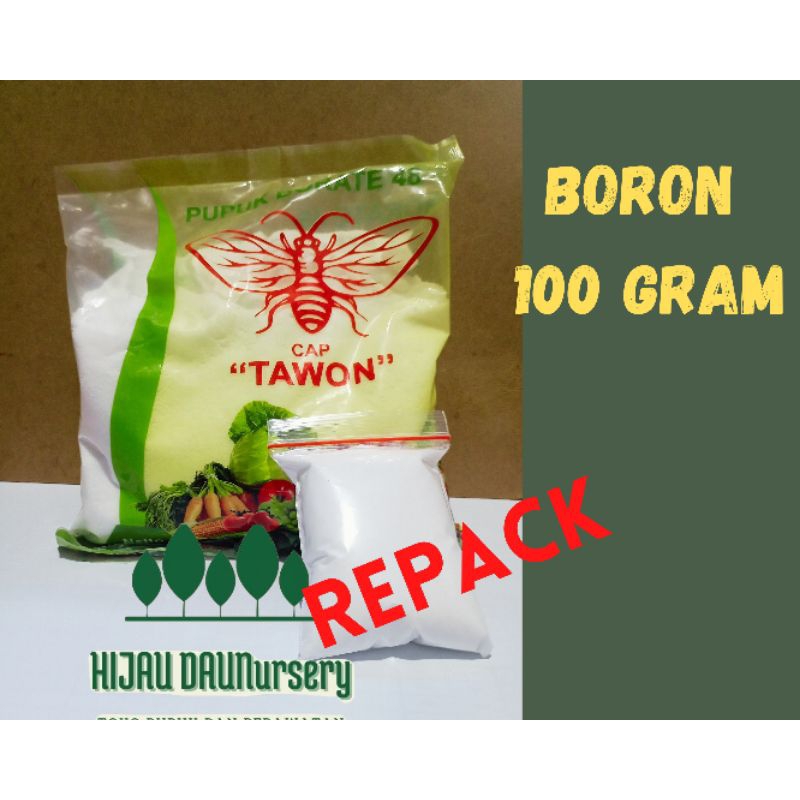 PUPUK BORATE 48 -PUPUK BORON CAP TAWON repack 100 gr