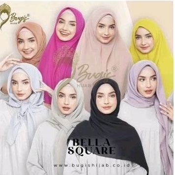 Hijab Segiempat Bugis Original/Bella Bugis Premium/Bugis polos