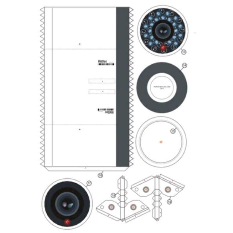 DIY CCTV Palsu Papercraft diorama CCTV Security Camera InI hanya dari kertas