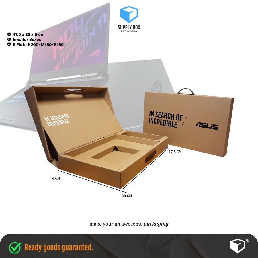 

RB BOX LAPTOP EMAILER TRAY ASUS 1 SET 47.5 x 28 x 6 CM Dus Asus