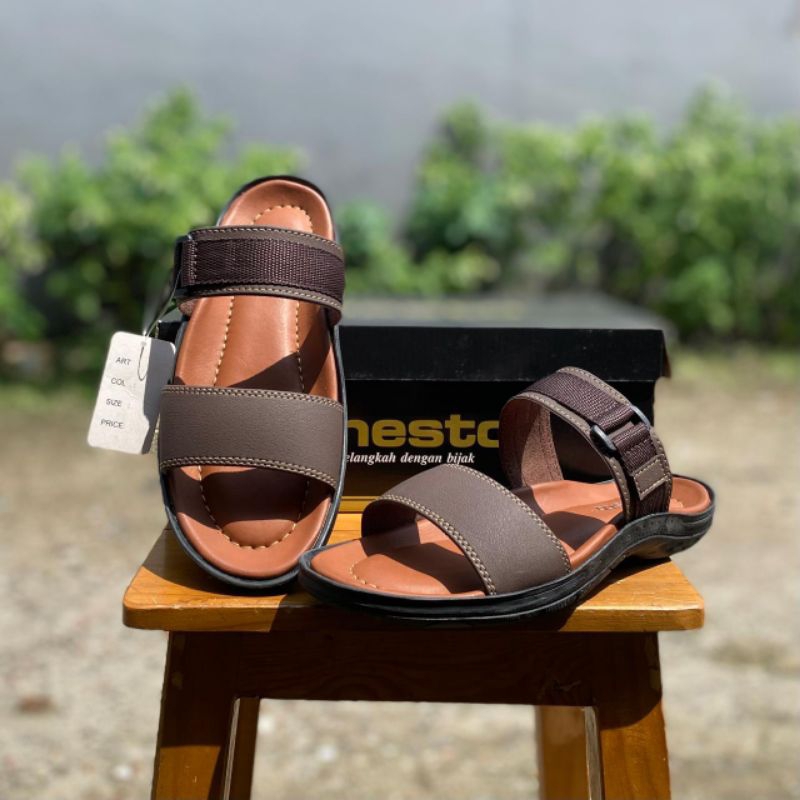 onesto sandal pria double strap pria original sandal pria sany 02 double straps