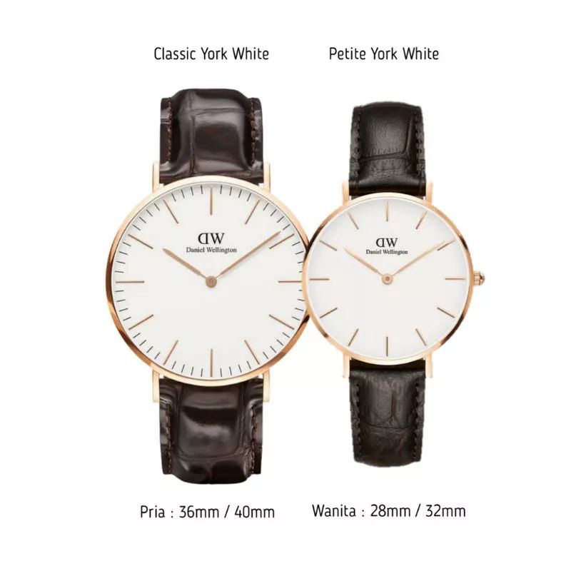 SET COUPLE JAM DW ORIGINAL MODEL KULIT CROCO COWOK CEWEK