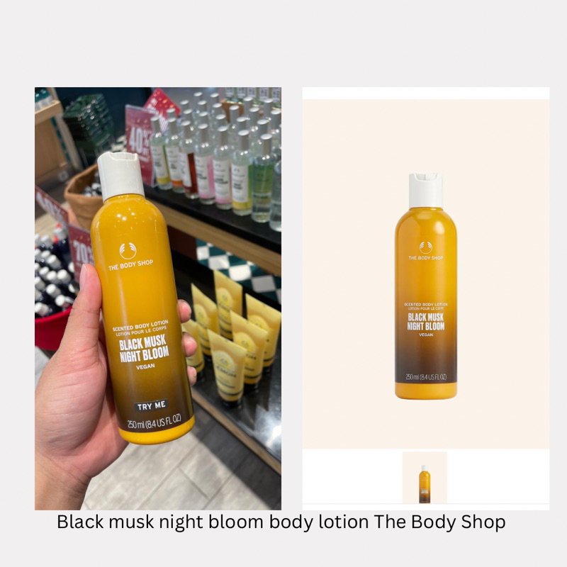 Black musk night bloom body lotion the body shop