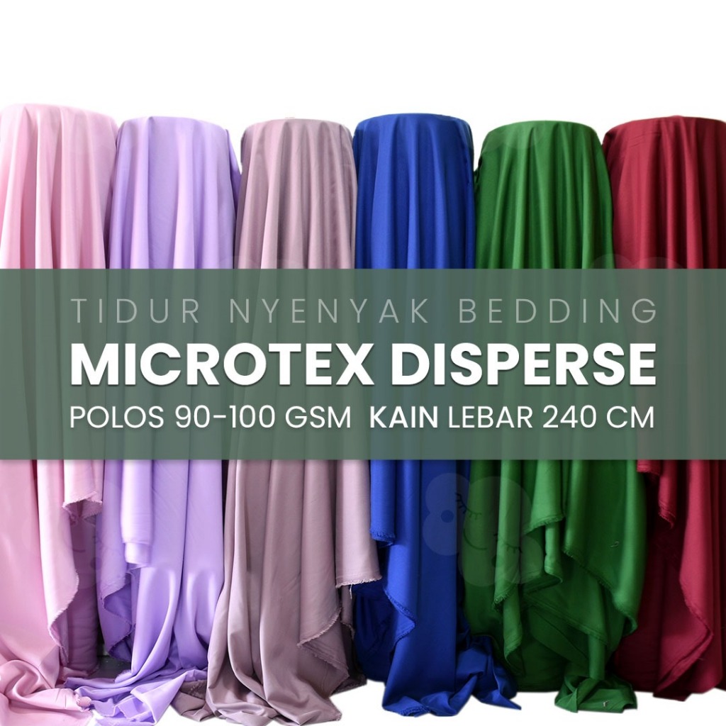 KAIN POLOS DISPERSE MICROTEX SARUNG BANTAL GULING MATRASS KASUR BUSA KORDEN METERAN KOLASE 240 CM