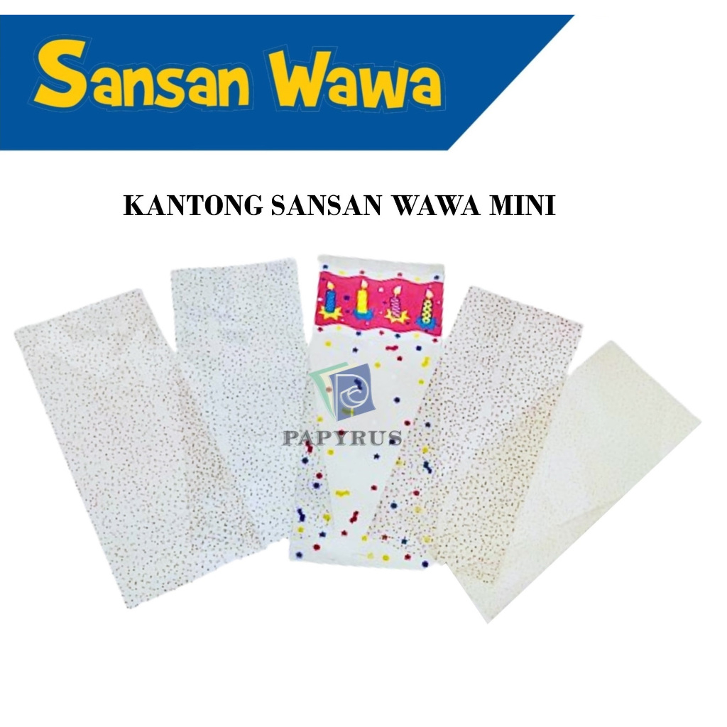 

KANTONG PARCEL / KANTONG OPP MOTIF / PLASTIK BINGKISAN / PLASTIK GOODIE BAG / KANTONG SOUVENIR / KANTONG ULANG TAHUN / KANTONG SANSAN WAWA MINI 36 CM X 15 CM