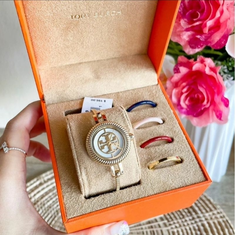 Jam tangan Tory Burch Reva bangle 32mm free 4 rings