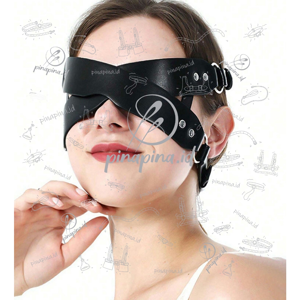 [MF002] X Mask for Cosplay Penutup mata tidur bahan kulit pu Topeng Halloween