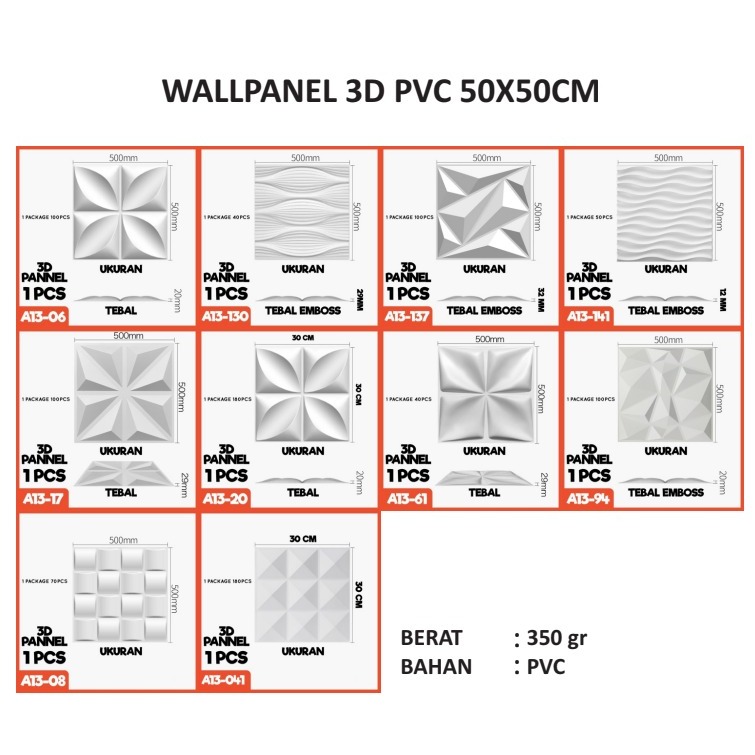 Wall Panel 3d PVC Dinding