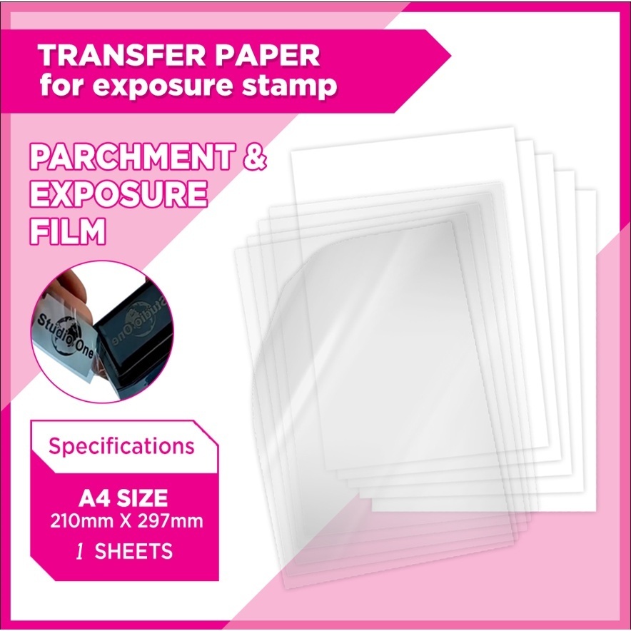 

Kertas Transfer Transfer Paper For Flash Stamp Making Parchment Fotosensitif Exposure Film A4