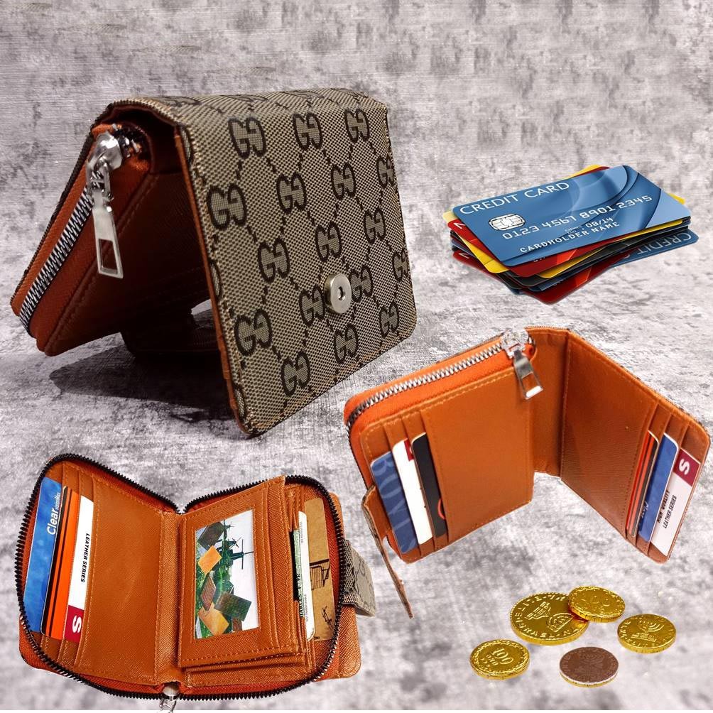 Dompet Kulit Pria Wanita Resleting Favor Kanvas