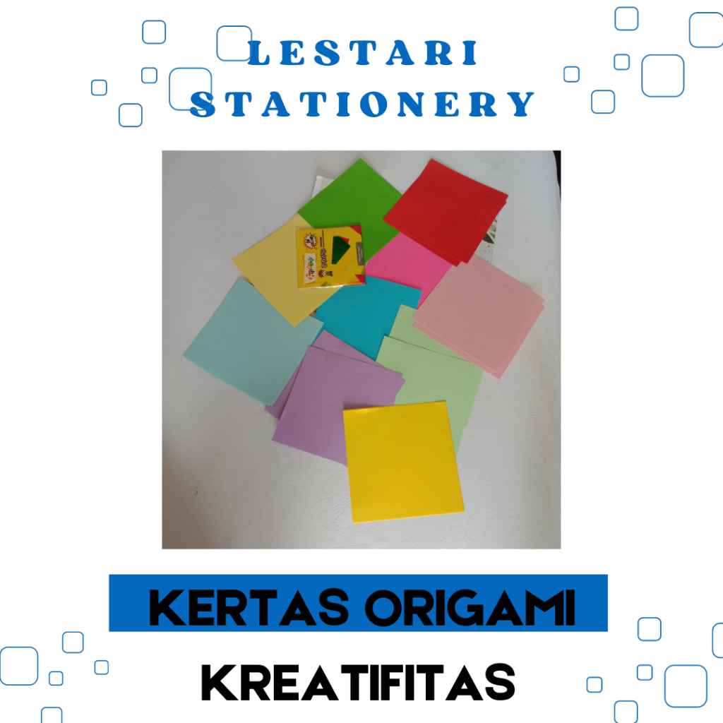 

Kertas Origami Forte 10x10,Origami12x12,Origami14x14,Origami16x16,Origami 18x18,origami 20x20,origami 25x25 Lestari Stationery