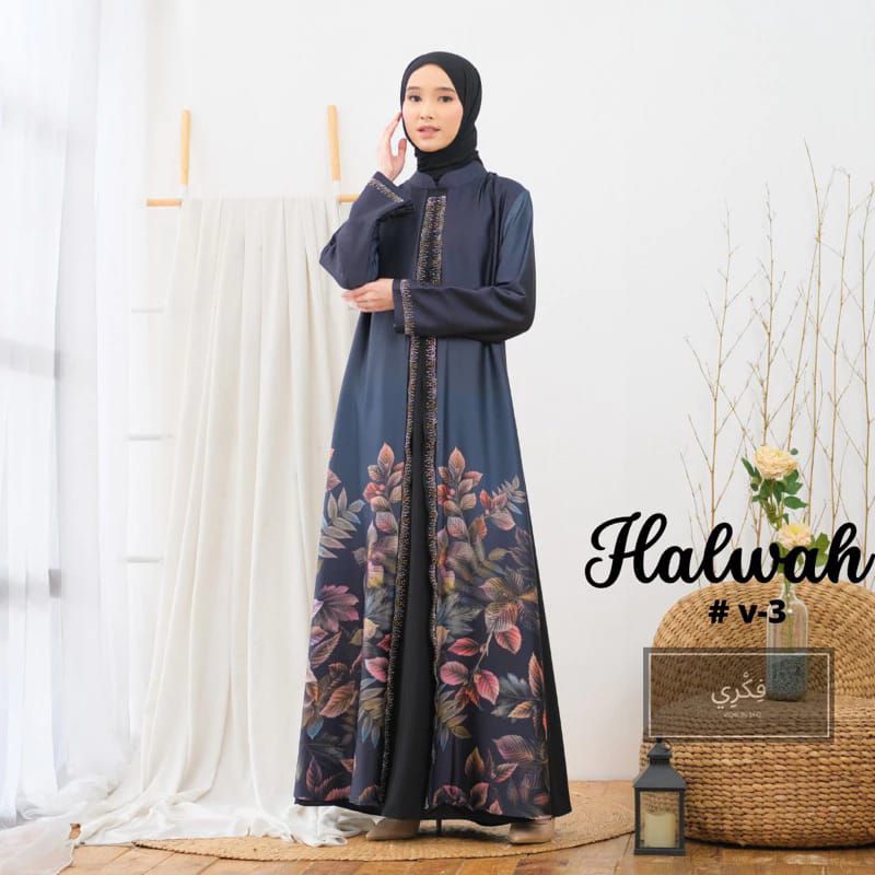 HALWAH-GAMIS ARMANI SILK PREMIUM KOMBINASI WOOLPEACH