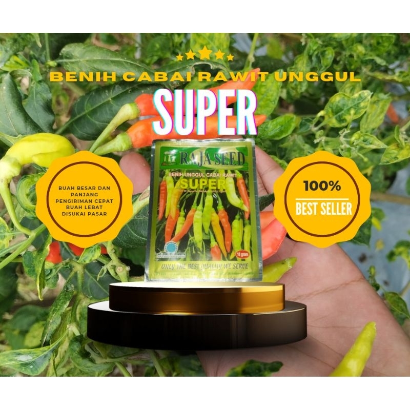 Benih Cabai Rawit SUPER "BENIH UNGGUL CABE RAWIT MERUNDUK" kemasan 10gr
