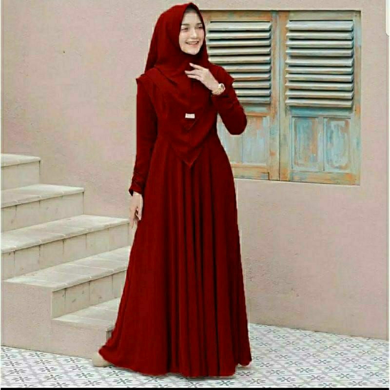 gamis syar'i hijab 2 layer