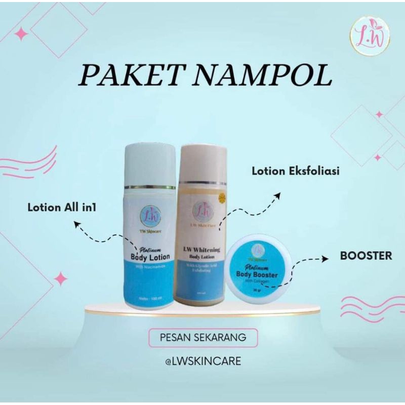 Lotion Lw Whitening, pencerah tubuh dengan cepat, lotion pemutih