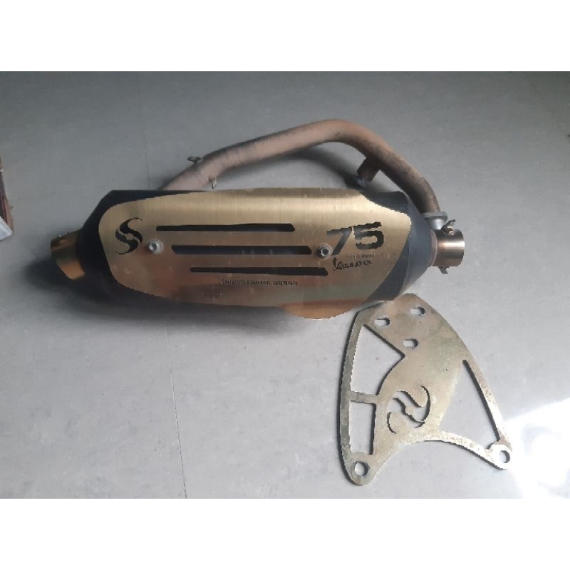 kenalpot sijiro racing vespa sprint standart spesial 75 thun vespa
