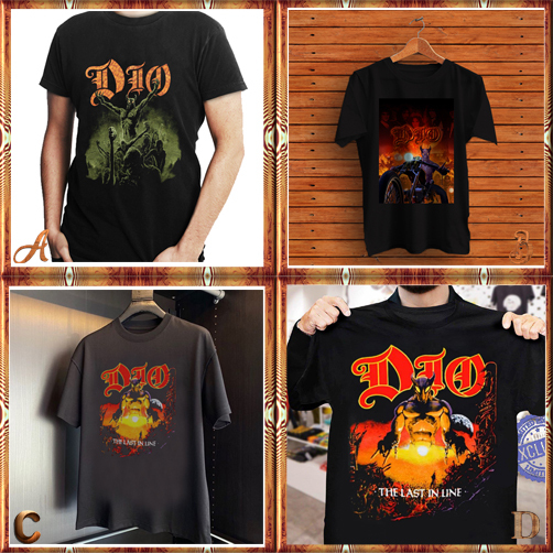 Kaos Dio Band Tshirt Bahan 100% Cotton
