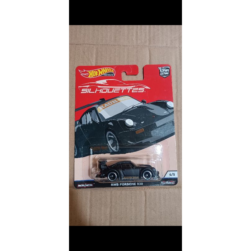 hot wheels rwb porsche 930 silhouettes hitam ban karet