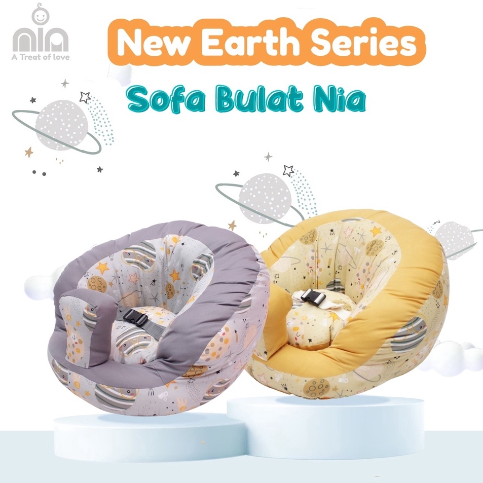 LC NIA SOFA BAYI KAKI BULAT EARTH SERIES  SOFA BELAJAR DUDUK BAYI BULAT NIA BABY