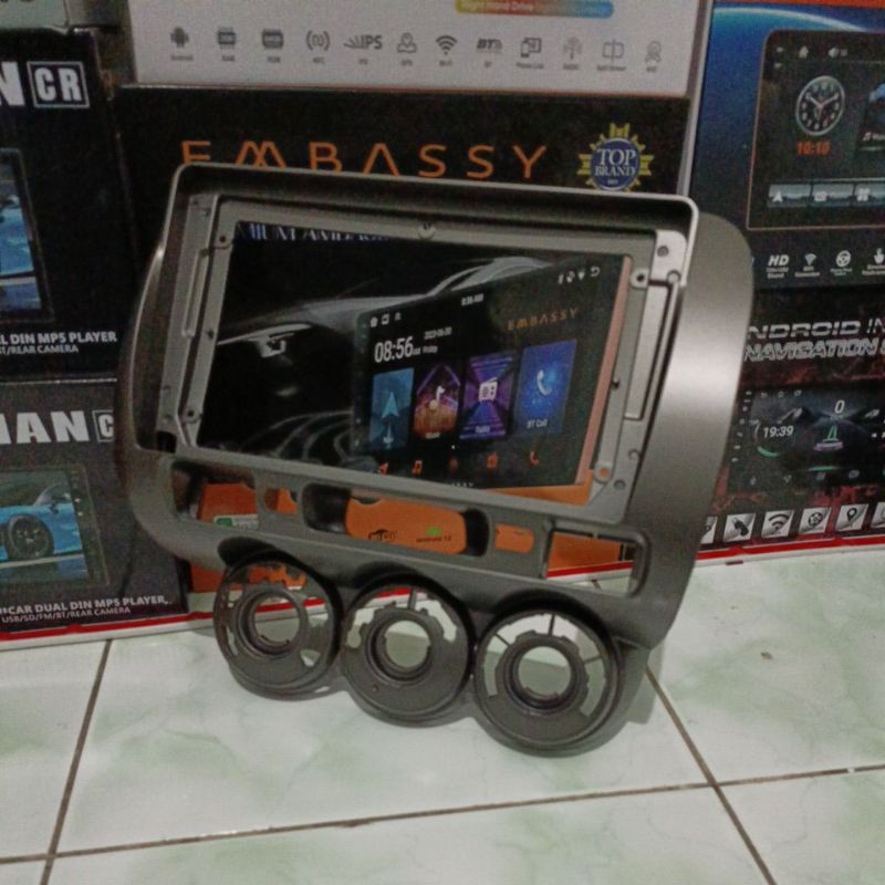frame head unit android 9inch honda jazz / city GD3 2003-2007