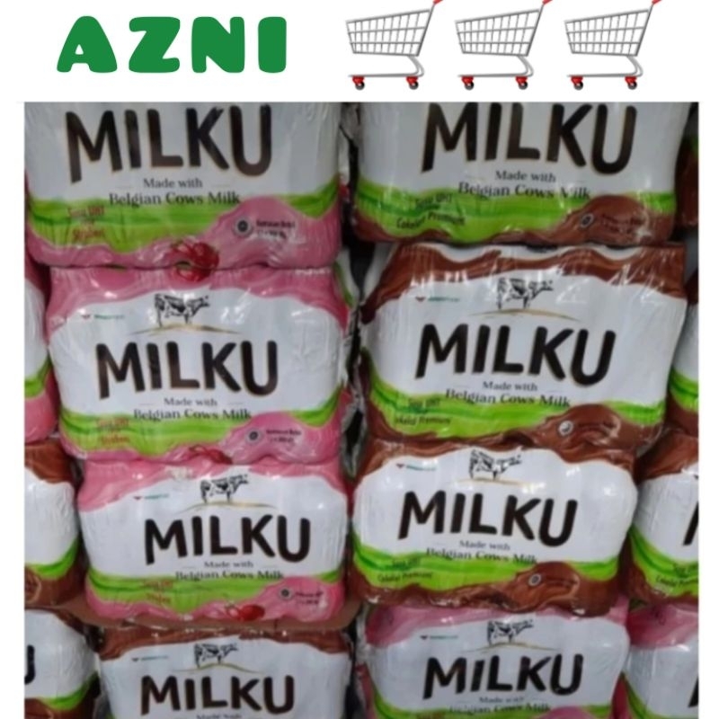 

MILKU SUSU BOTOL 12 PCS 200 Ml - COKLAT/ STRAWBERRY