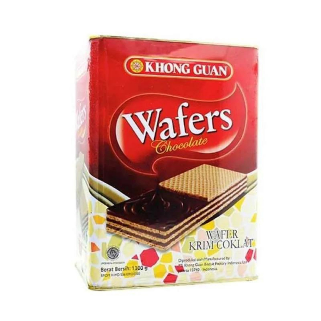 

Khongguan Wafer Chocolate 1300gr Khong Guan Wafers Lapis Krim Rasa Coklat