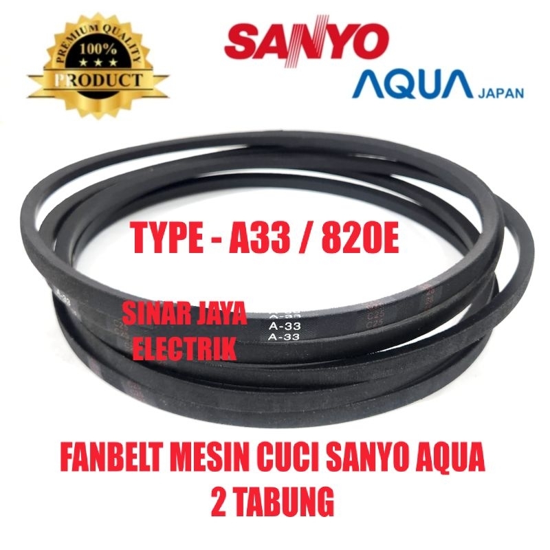 FANBELT MESIN CUCI SANYO AQUA VANBELT PANBELT FANBELT A~33 A~820E