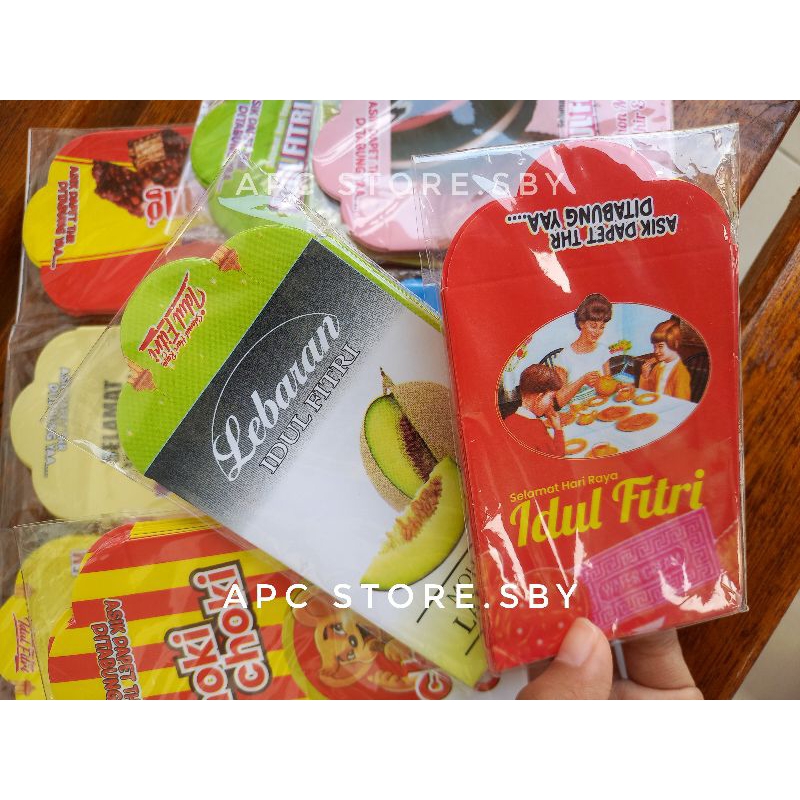 

(READY STOCK) ANGPAO AMPLOP LEBARAN VIRAL UNIK 2024 MOTIF SNACK MAKANAN MINUMAN KEKINIAN siap kirim 1 pak isi 10 medium glossy