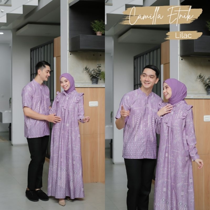 Baju Muslim Couple Camilla Motif Maxmara