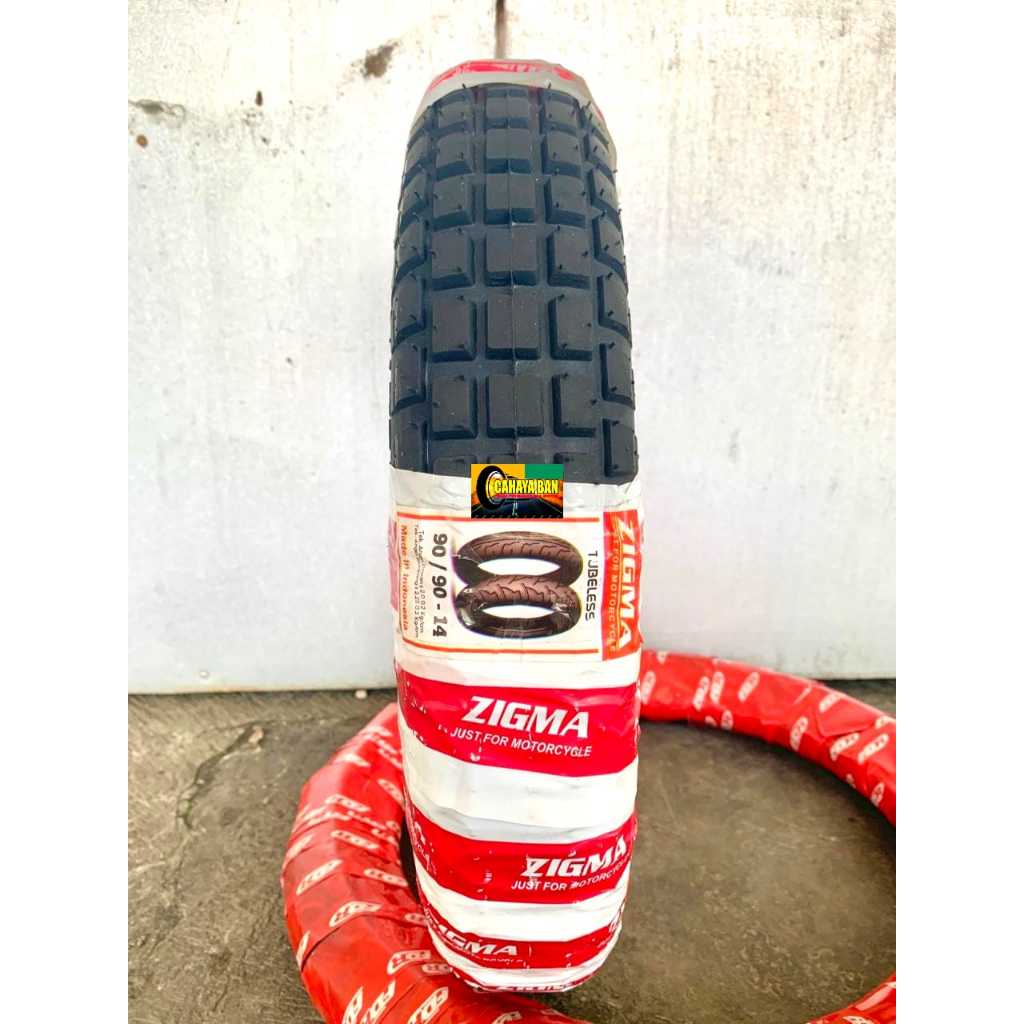 Ban Trail Zigma 90/90-14 Ring 14 Tubeles ban 90/90-14 ban ring 14 ban zigma ban tubles ban motor rin