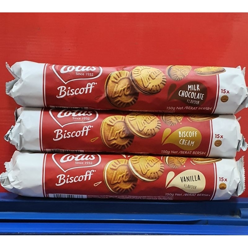 

Lotus Biscoff Caramelised Sandwich Biscuits with filling 150gr