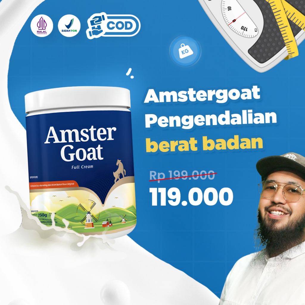 

AMSTER GOAT - Susu Kambing Amstergoat Solusi Untuk Pengendalian Berat Badan 250gr