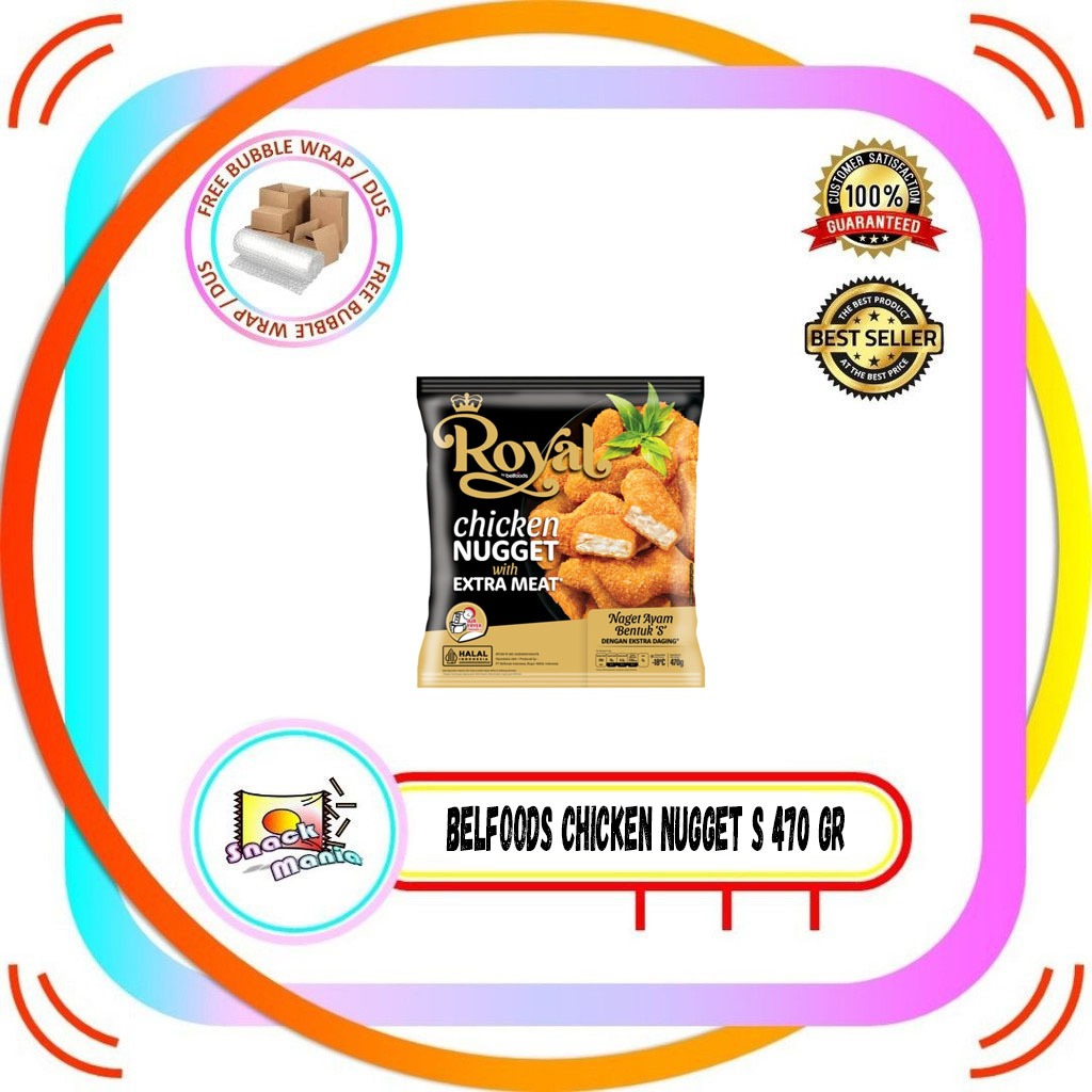 

Belfoods Royal Chicken Nugget S ~ 470 gr Nuget Ayam