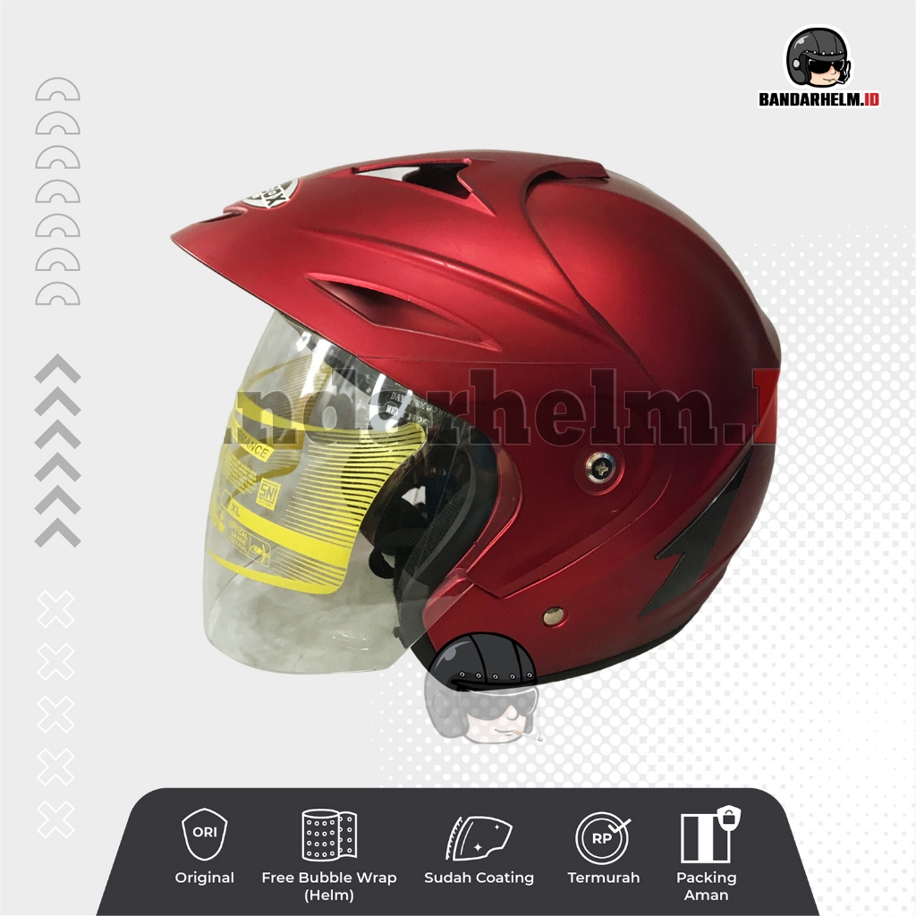 Helm Ukuran Besar XXL Polos Merah