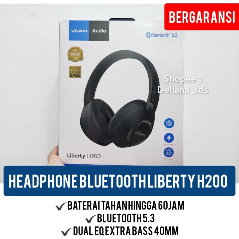 Headphone Bluetooth Vivan Liberty H200 Garansi Resmi 1 Tahun Headphone Bluetooth Vivan H200 Bluetoot