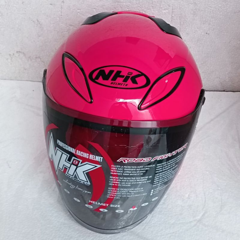 Helm NHK R6 S SOLID PINK MAGENTA ORI ORIGINAL