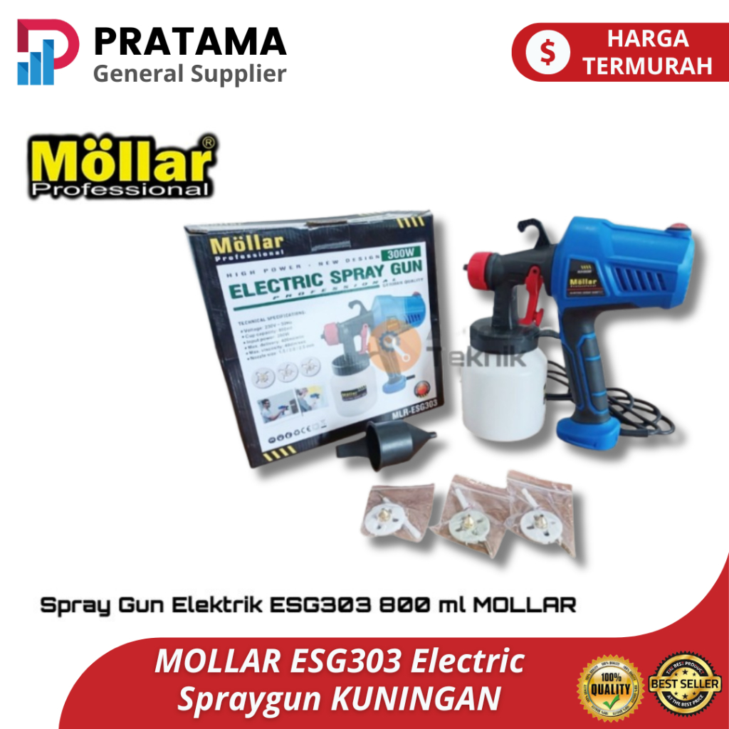 Spray Gun LISTRIK Cat MINYAK elektrik / Mollar Spray gun listrik tanpa selang ESG303