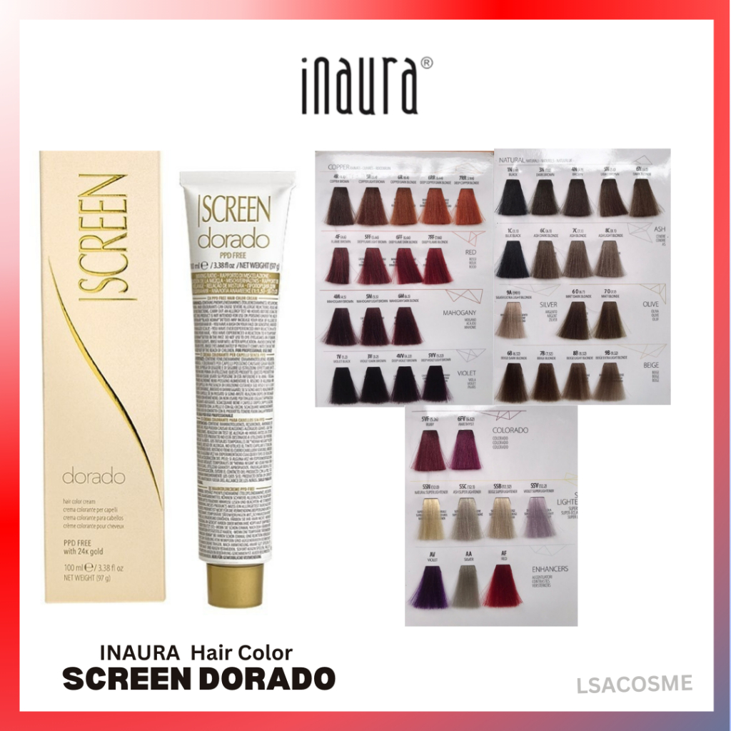 INAURA CAT SCREEN DORADO Color 100ml Cat Rambut Permanent | CAT RAMBUT INAURA | INAURA COLOR