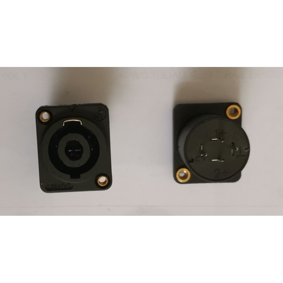 Soket Speakon Neutrik Hitam Drat gold