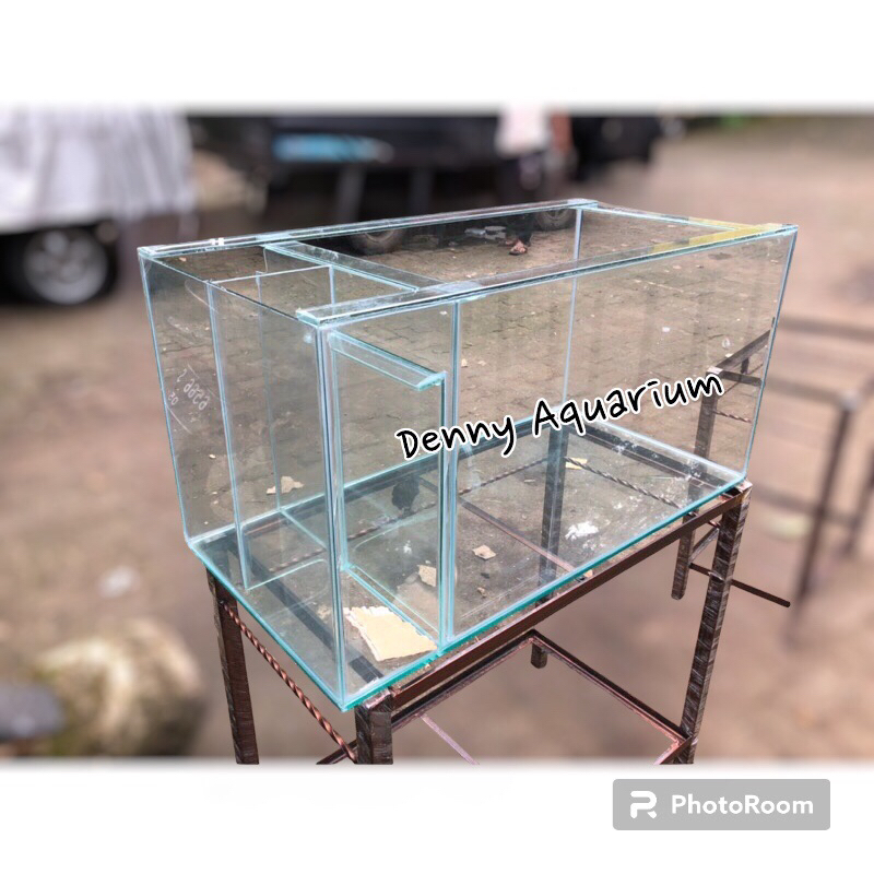 AQUARIUM KACA 60x30x35 FILTER SAMPING