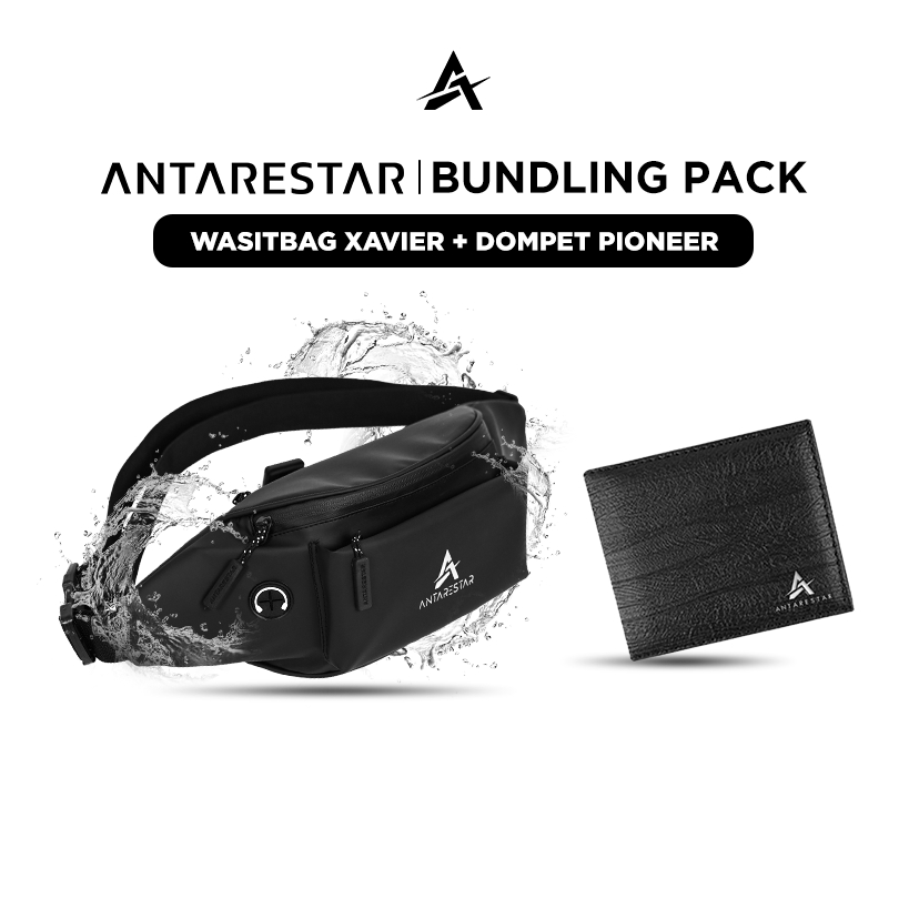 (BUY 1 GET 1) Tas Slempang Waterproof Anti Air Pria Wanita Series Xavier Free Dompet Pionner