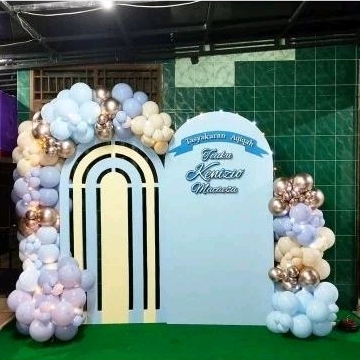 Paket Dekor Backdrop Styrofoam 2x2m dekorasi ulang tahun aqiqah khitan