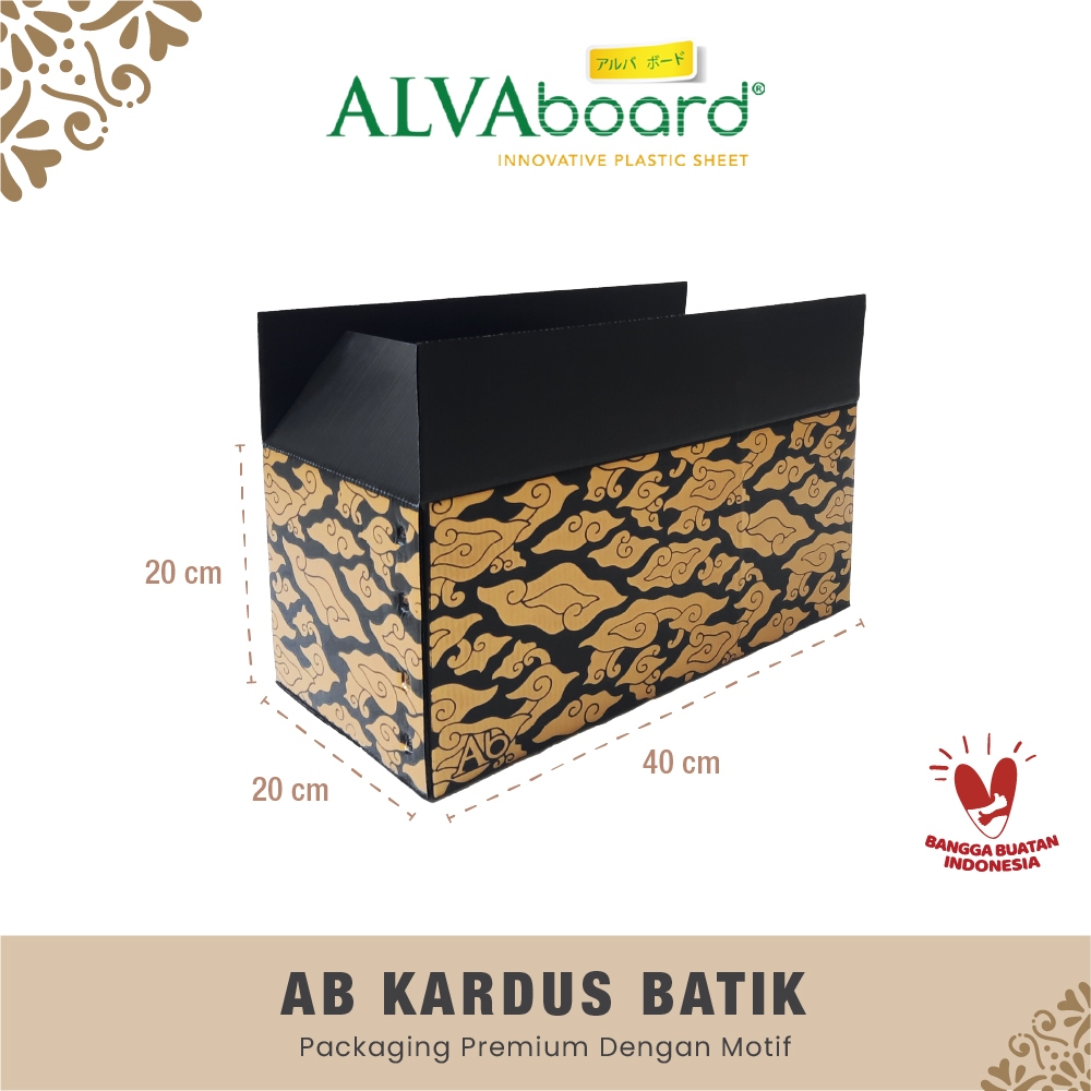

Kardus Packaging ALVAboard Box Batik Motif Megamendung Ukuran 40x20x20 cm (P x L x T)