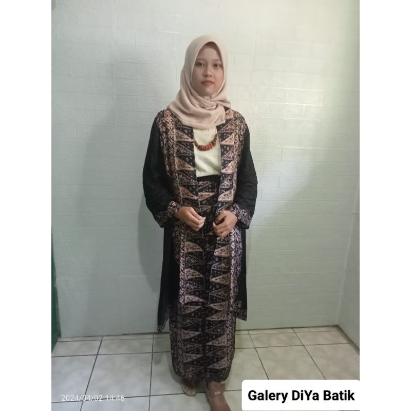 Outer Cardigan Batik Jupri Setelan dg Rok Lilit Viscose