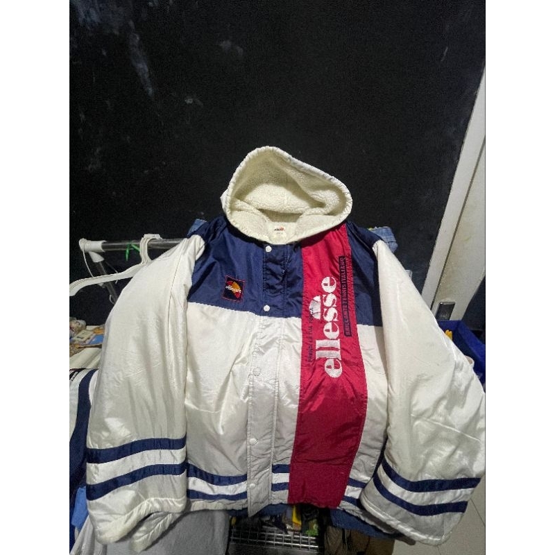 Jaket Vintage Ellesse - Brillante Tennis Italiano Hooded Warm Jacket 1990’s