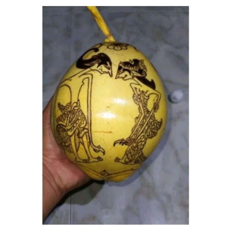 Lukis kelapa gading / cengkir tingkepan jawa