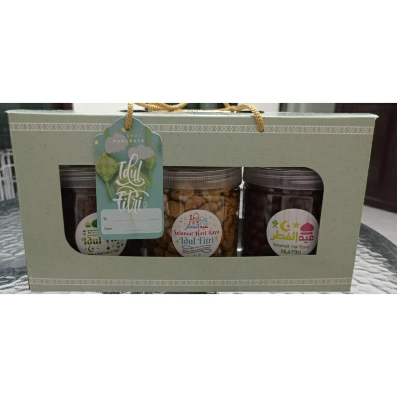 

Hampers Cantik Lebaran Idul Fitri Natal Imlek CNY 3 Toples