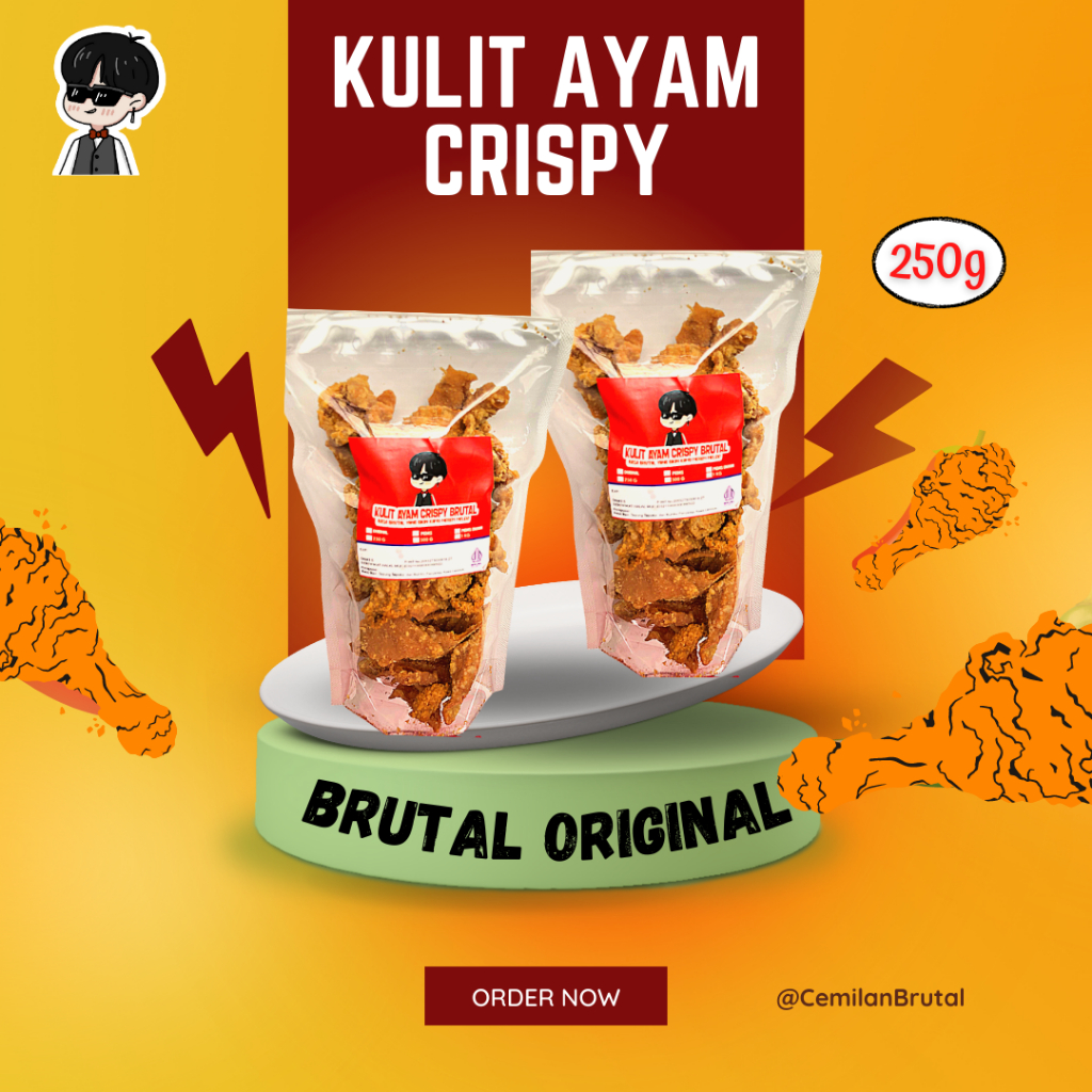 

250gr - Kulit Ayam Goreng Crispy Brutal Rasa Original