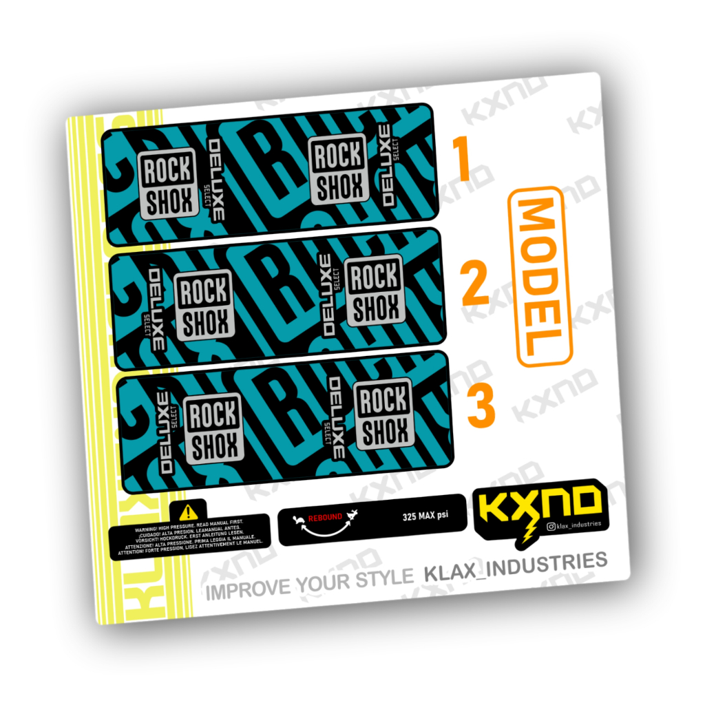 Decal rearshock RockShox Deluxe Select KLAX INDUSTRIES stiker sepeda