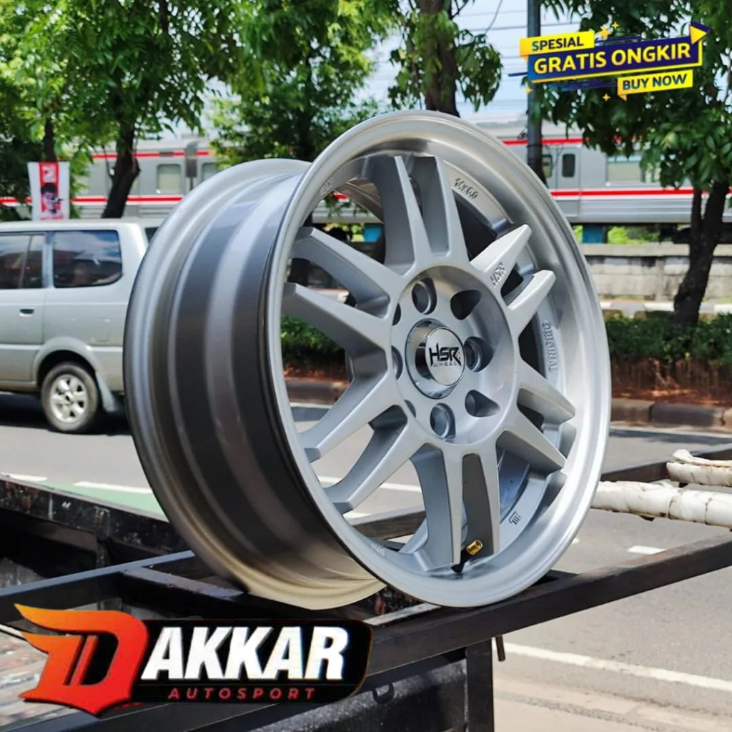 Velg Ring 14 Mobil Agya Ayla Calya Sigra Velg Mobil HSR Boroko BLY 01 R14 Lebar 6 Silver